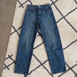 Madewell Curvy Pieced Barrel-Leg Jean